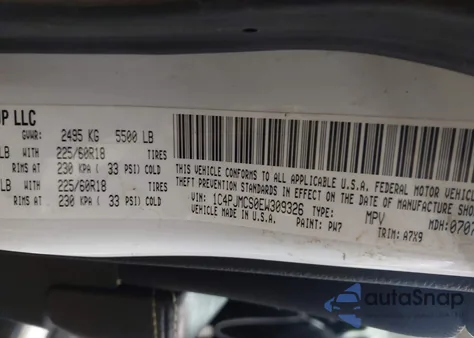 2014 Jeep Cherokee Altitude из США, поврежденный, VIN 1C4PJMCS0EW309326